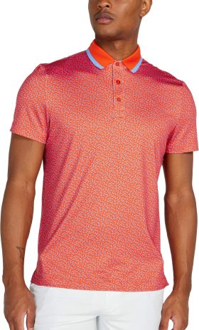 REDVANLY Edgar Men's Golf Polo - Red, Size: Medium