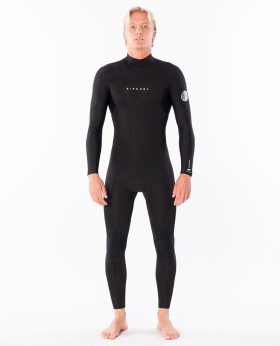 Rip Curl Wetsuits Mens Dawn Patrol Back Zip 3/2mm Fullsuit in Black