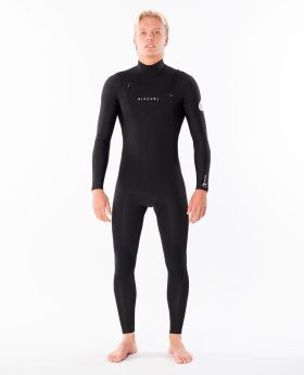 Rip Curl Wetsuits Mens Dawn Patrol Chest Zip 3/2mm Fullsuit in Black