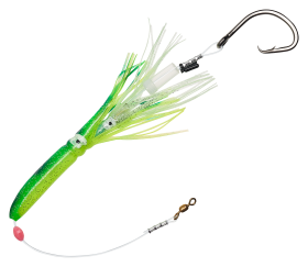 Salty Lures Pro Series Halibut Deep Drop Squid Rig - Green/Chartreuse