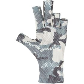 Simms Solarflex SunGlove Hex Flo Camo Grey Blue, L