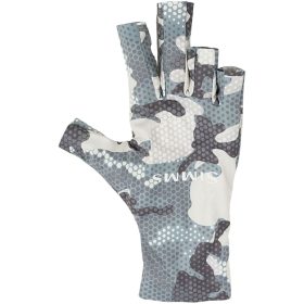 Simms Solarflex SunGlove Hex Flo Camo Grey Blue, XS