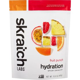 Skratch Labs Hydration Sport Drink Mix - 20-Serving Bag Fruit Punch, 20-Serving Resealable Pouch