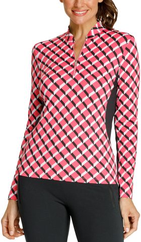 Tail Activewear Womens Lila Grace Long Sleeve Golf Top - Pink, Size: Small