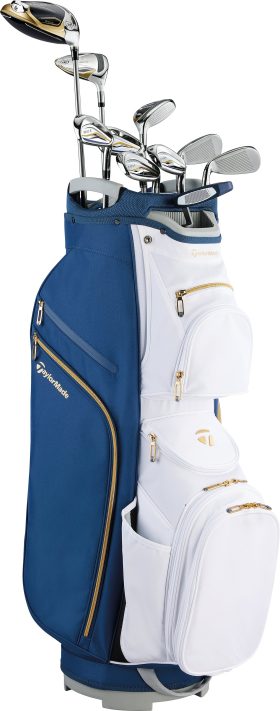 TaylorMade Womens Kalea Gold Complete Golf Package Set 2024 - Cart Bag - Cart Bag - GOLD - RIGHT