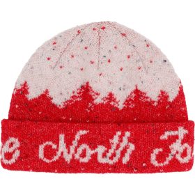 The North Face Cabin Mountainscape Beanie TNF Red/TNF White/White Dune, One Size