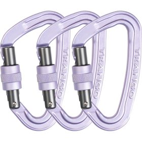 Trango Reaction Screwlock Carabiner - 3-Pack Lavender, One Size