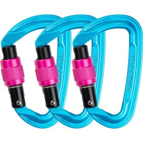 Trango Superfly EVO Carabiner - 3-Pack Cyan/Pink, One Size