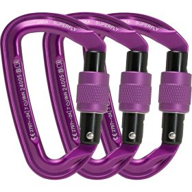 Trango Superfly EVO Carabiner - 3-Pack Purple, One Size