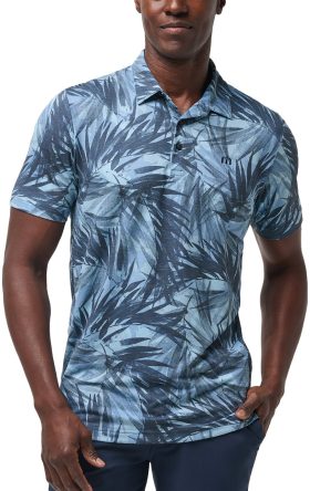 TravisMathew Forest Reserve Men's Golf Polo - Blue, Size: Medium