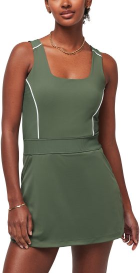 TravisMathew Womens Royal Treatment Moveknit Sleeveless Golf Dress - Green, Size: X-Small