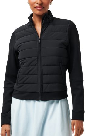 TravisMathew Womens Skyloft Soft Espresso Martini Golf Jacket - Black, Size: X-Small