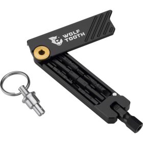 Wolf Tooth Components 6-Bit Hex Wrench Multi-Tool Gold Bolt with Keyring, One Size