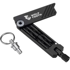 Wolf Tooth Components 6-Bit Hex Wrench Multi-Tool Gunmetal Gray Bolt with Keyring, One Size