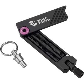 Wolf Tooth Components 6-Bit Hex Wrench Multi-Tool Purple Bolt with Keyring, One Size