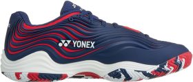 Yonex Men's Power Cushion Fusion Rev 5 Tennis Shoes (Navy/Red)