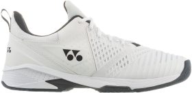 Yonex Men's Power Cushion Sonicage Plus Super Wide Tennis Shoes (White)