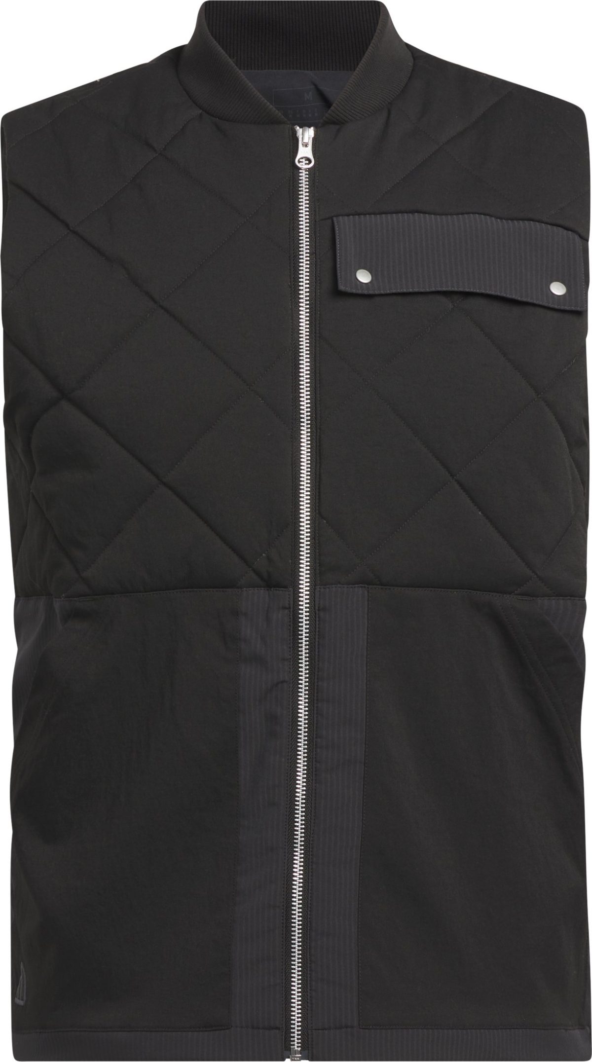 adidas Go-To Quilted DWR Full-Zip Men's Golf Vest - Black, Size: Small