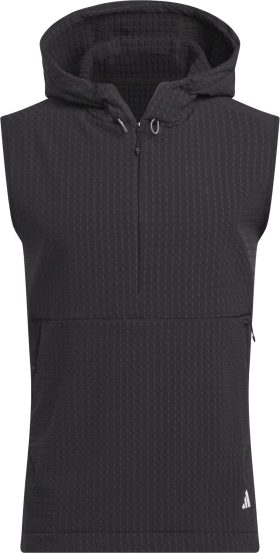 adidas Ultimate365 Tour WIND.RDY Half-Zip Men's Golf Vest - Black, Size: Large