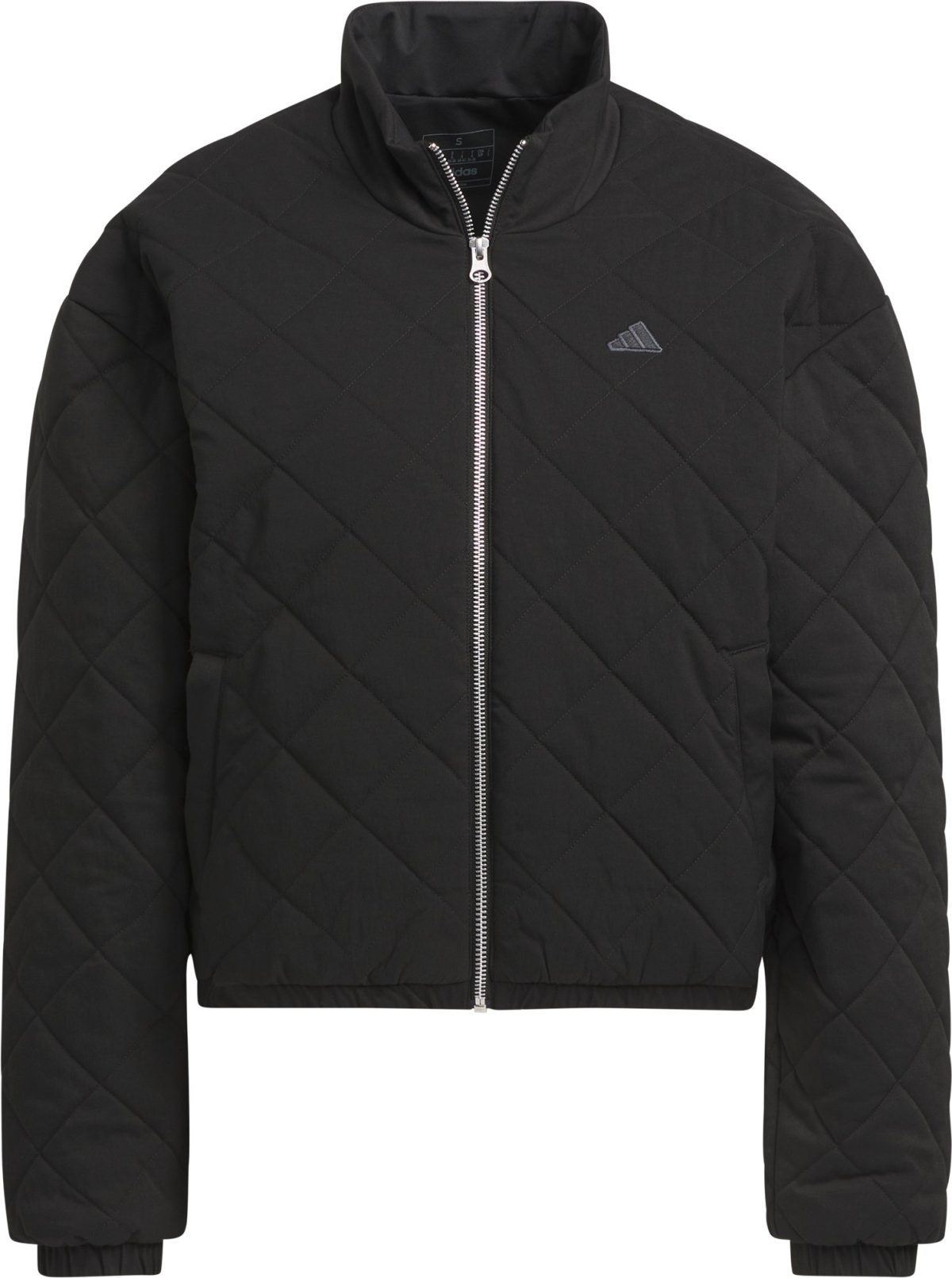 adidas Womens Go-To Quilted Golf Jacket - Black, Size: Small