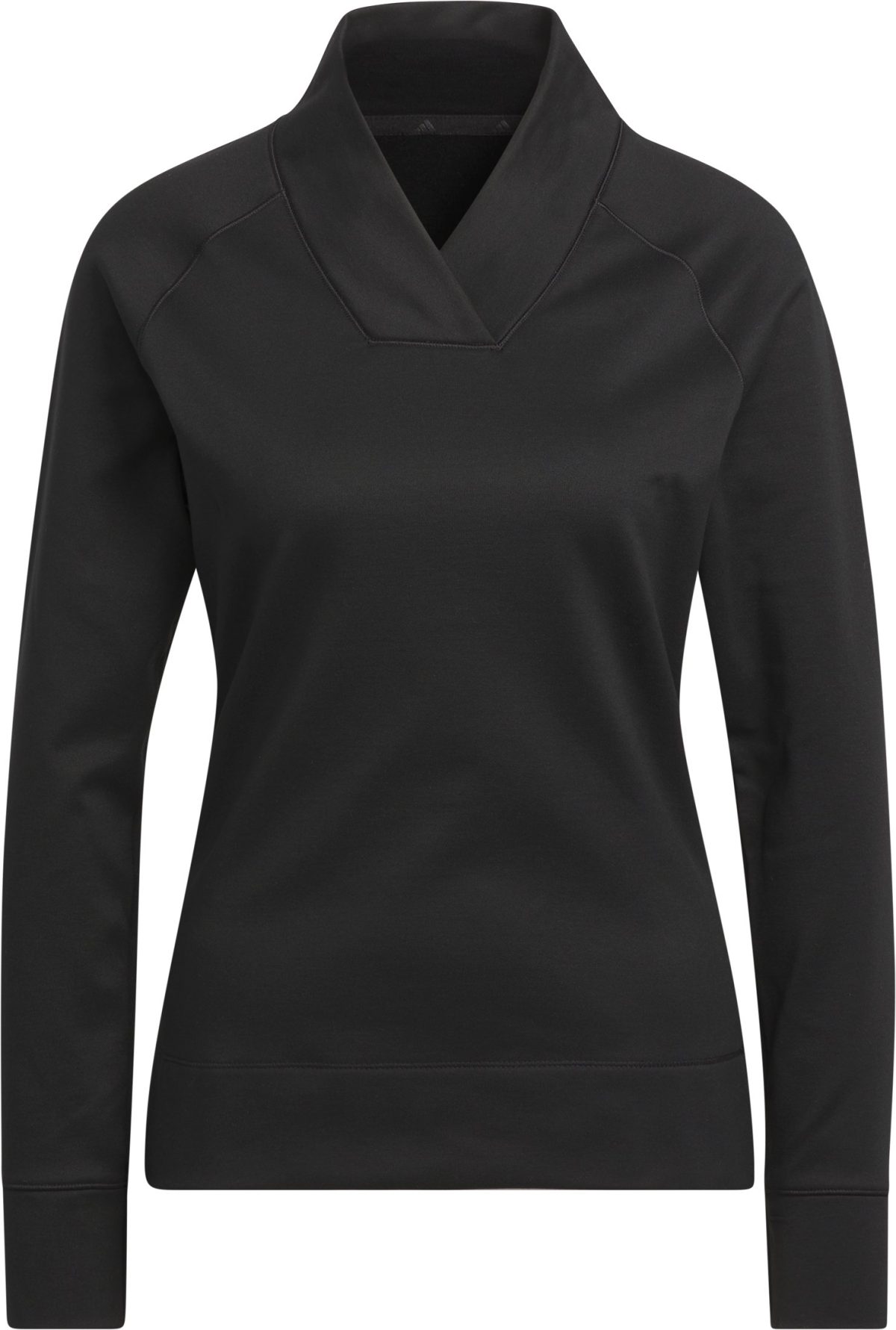 adidas Womens Ultimate365 COLD.RDY Crossover Mock Tee Long Sleeve Golf Top - Black, Size: Small