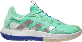 Adidas Women's SoleMatch Control Tennis Shoes (Pulse Mint/Silver Metallic/Lucid Blue)