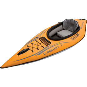 Advanced Elements Lagoon1 Inflatable Kayak in Orange with Pump