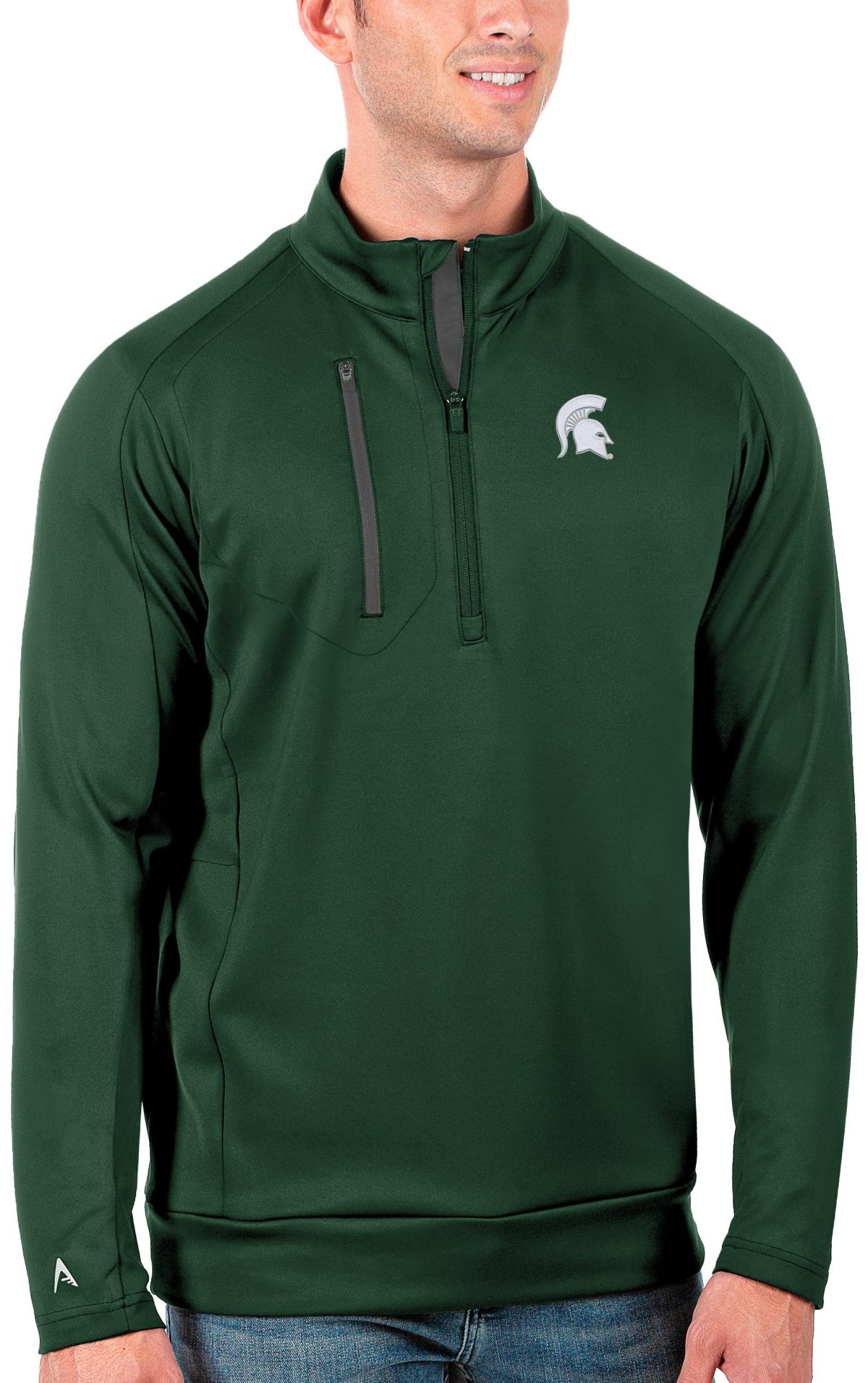 Antigua Michigan State Spartans Generation Men's Golf Pullover - Green, Size: Small