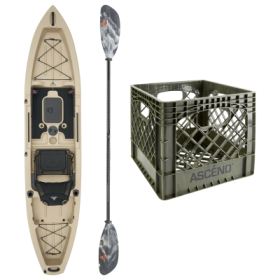 Ascend 12T Sit-On-Top Kayak Fishing Package - Desert Storm