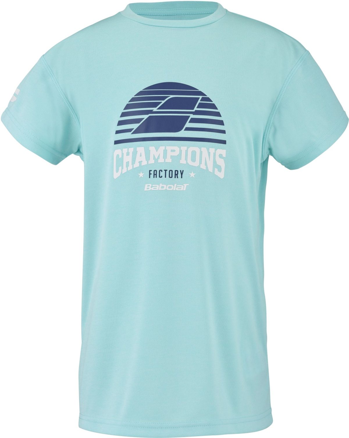 Babolat Boy's Exercise "Champion Factory" Graphic Tennis Tee (Angel Blue Heather)