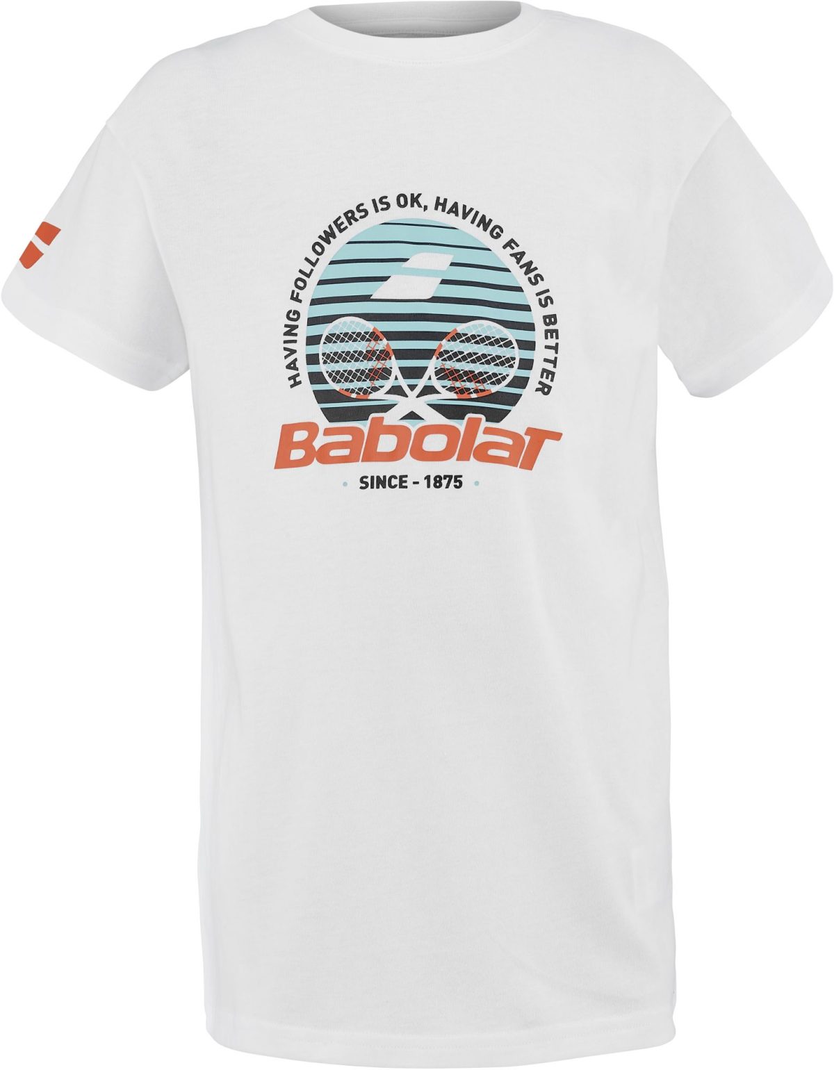 Babolat Boy's Exercise Cotton Tennis Message Tee (White)