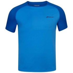 Babolat Boy's Play Crew Neck Tennis Tee (Blue Aster)