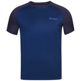 Babolat Boy's Play Crew Neck Tennis Tee (Estate Blue)