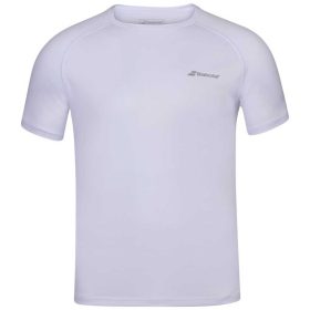 Babolat Boy's Play Crew Neck Tennis Tee (White/White)