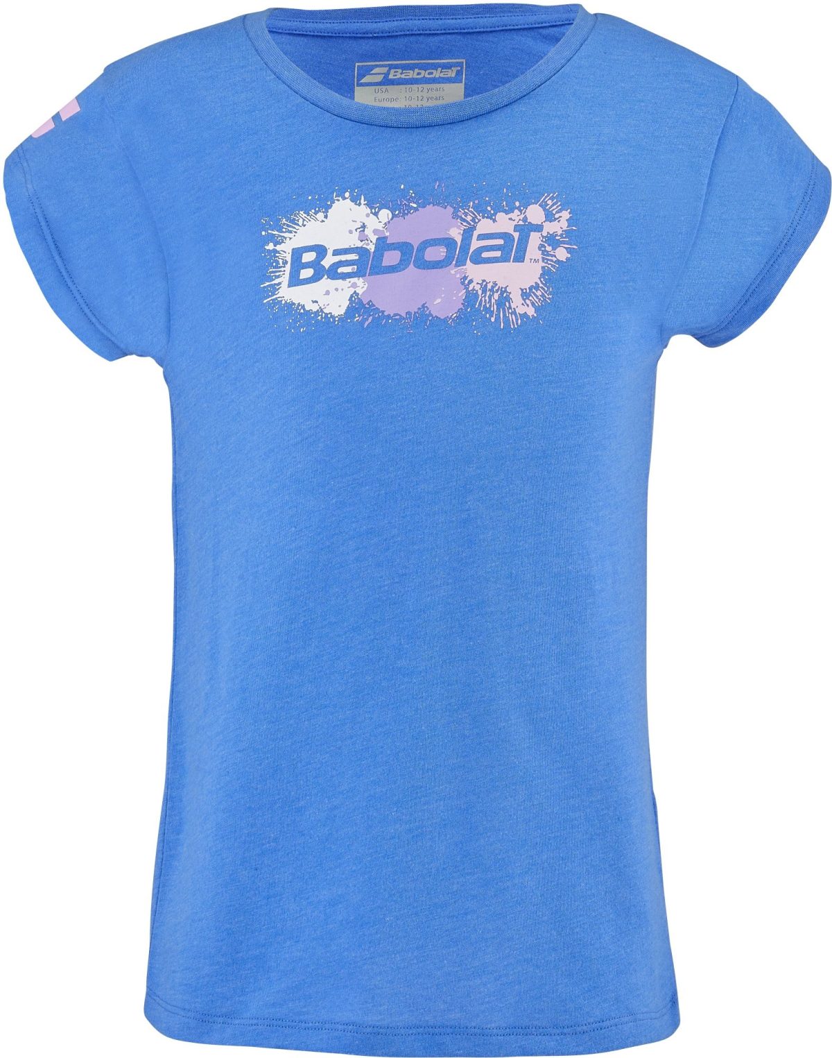 Babolat Girl's Exercise Cotton Tennis Tee (French Blue Heather)