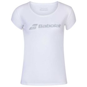 Babolat Girls' Exercise Tennis Training Tee (White/White)