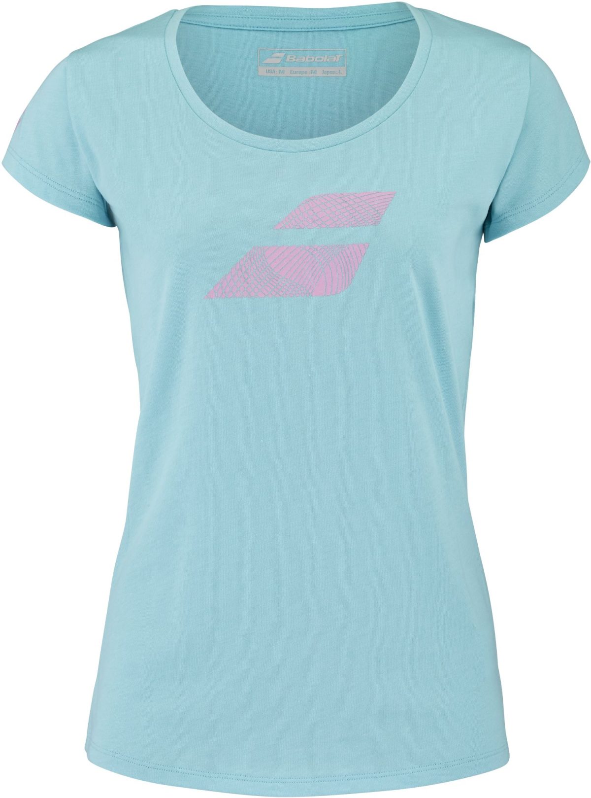 Babolat Women's Exercise Flag Tennis Training Tee (Angel Blue Heather)