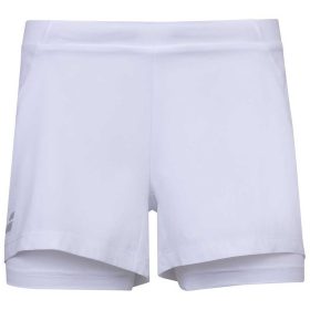 Babolat Women's Exercise Tennis Training Shorts (White/White)