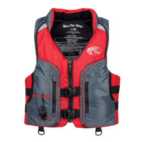 Bass Pro Shops Deluxe Fishing Life Vest - Red - XL