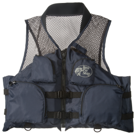 Bass Pro Shops Deluxe Mesh Fishing Life Vest for Adults - Navy - M