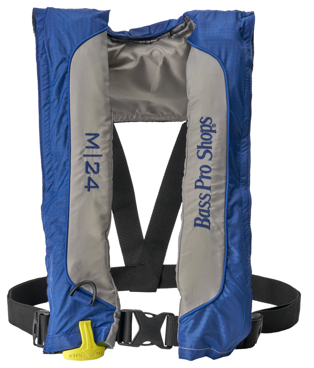 Bass Pro Shops M24 Manual Inflatable Life Vest - Blue/Gray