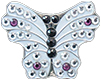 Bella Crystal Ball Marker - White Butterfly