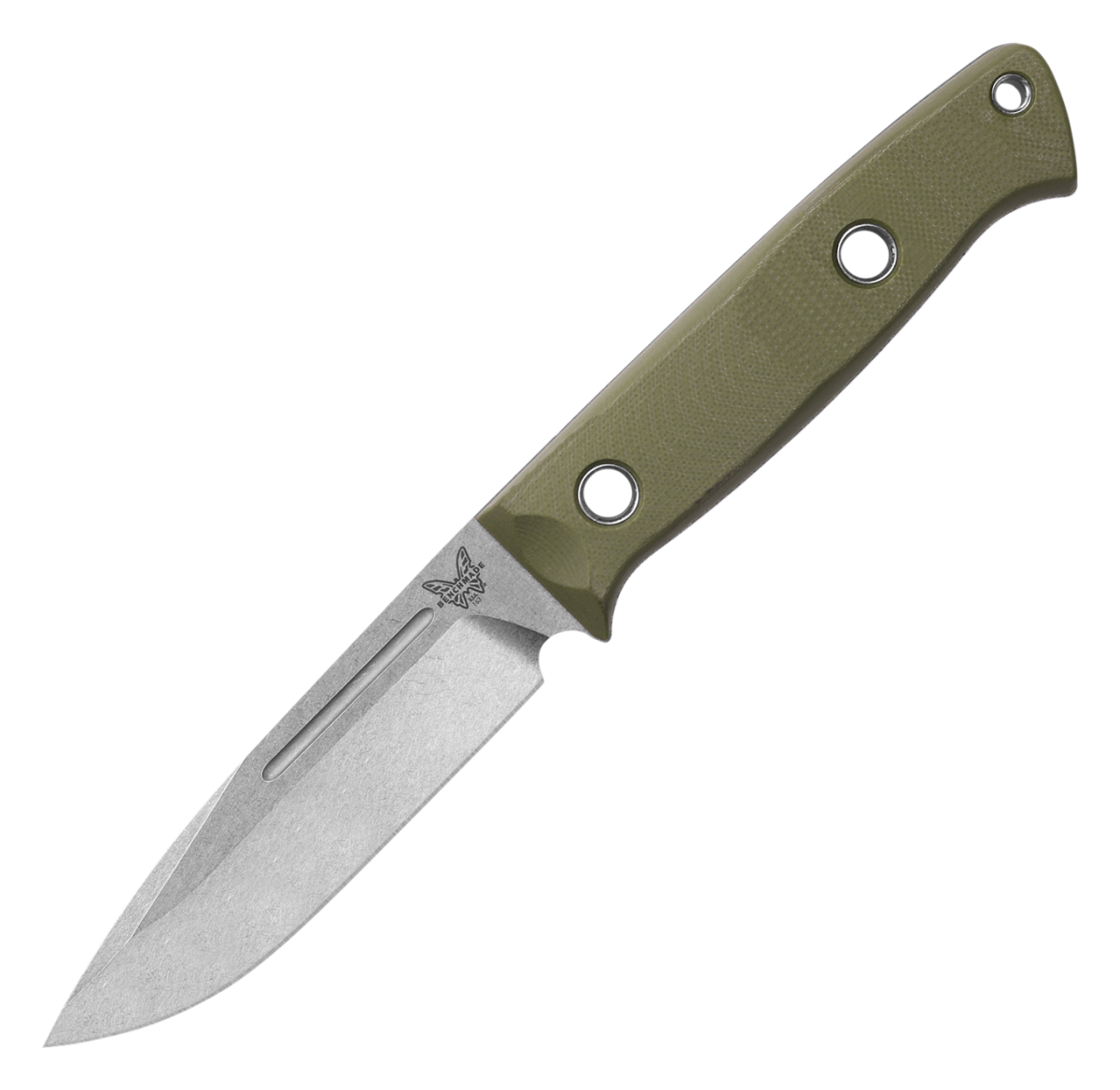 Benchmade Bushcrafter Fixed Blade Knife with Leather Sheath