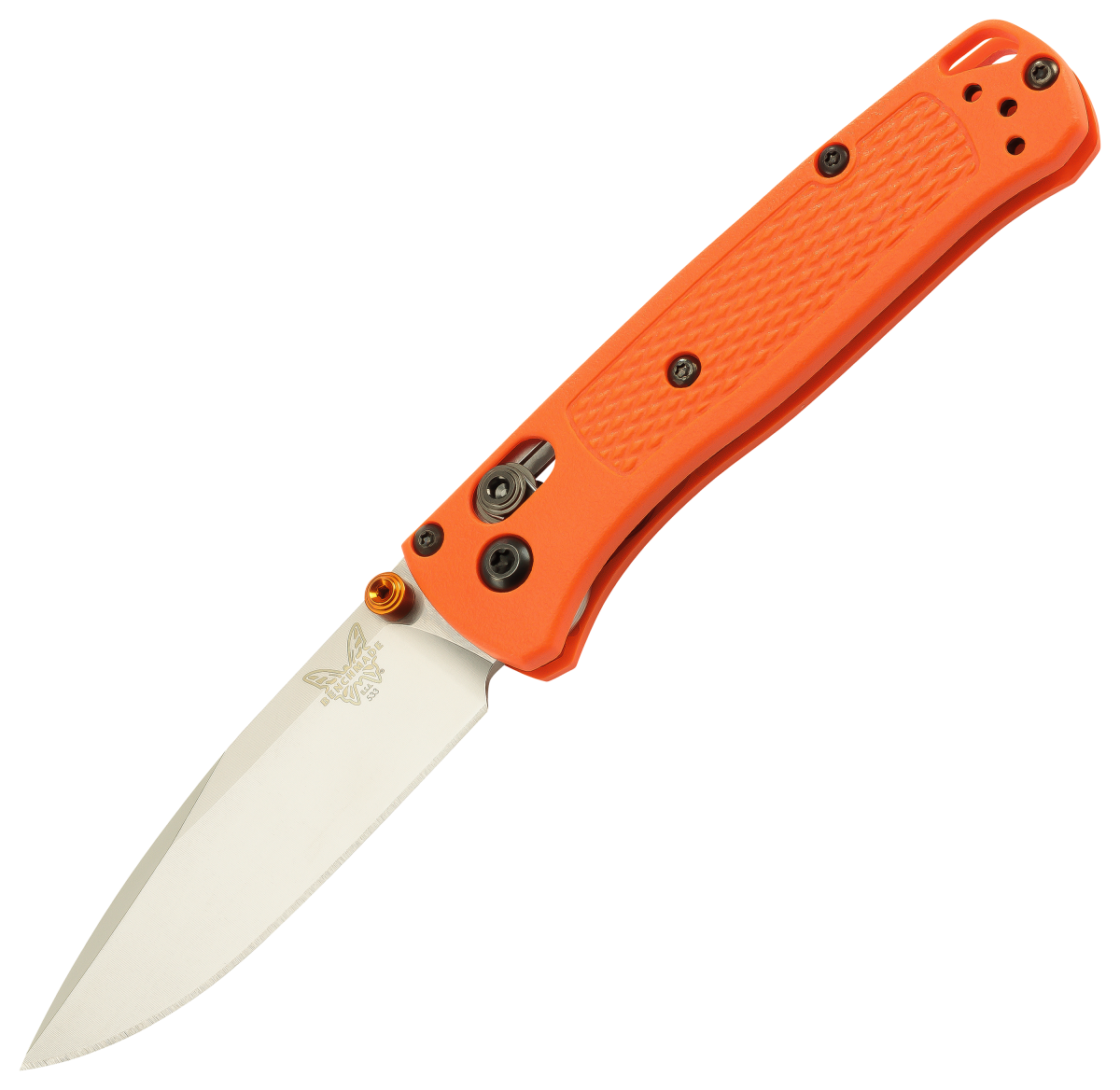 Benchmade Mini Bugout Drop-Point Folding Knife - Orange