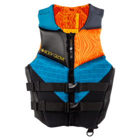 Body Glove Phantom Neoprene Life Vest for Men - Orange/Black - XL