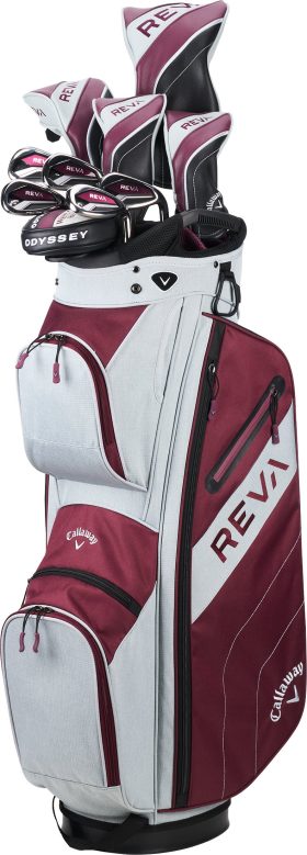 Callaway Womens REVA 11-Piece Cart Bag Complete Golf Package Set 2025 - EGGPLANT - RIGHT - STANDARD