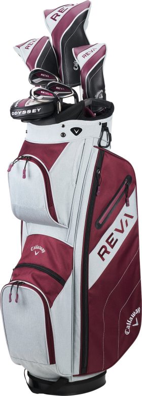 Callaway Womens REVA 8-Piece Cart Bag Complete Golf Package Set 2025 - EGGPLANT - RIGHT - STANDARD