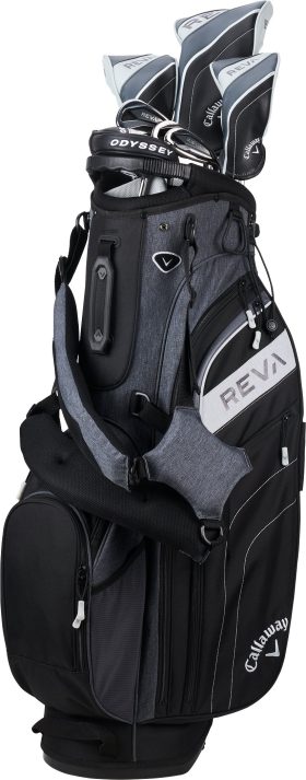 Callaway Womens REVA 8-Piece Stand Bag Complete Golf Package Set 2025 - BLACK - RIGHT - STANDARD