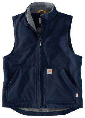 Carhartt Flame-Resistant Sherpa Lined Duck Vest for Men - Dark Navy - 2XL