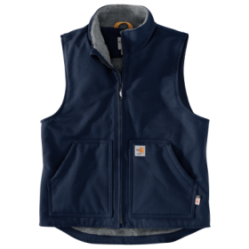 Carhartt Flame-Resistant Sherpa Lined Duck Vest for Men - Dark Navy - L